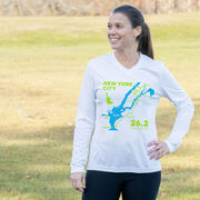 Women's Long Sleeve Tech Tee - New York City Route