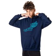 Cross Country Hooded Sweatshirt - Winged Foot Inspirational Words