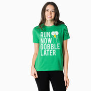 Running Short Sleeve T-Shirt - Run Now Gobble Later (Bold)