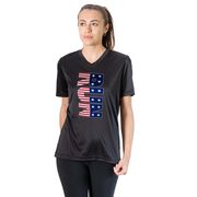 Women's Short Sleeve Tech Tee - Patriotic Run