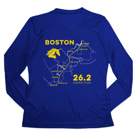 Women's Long Sleeve Tech Tee - Boston Route