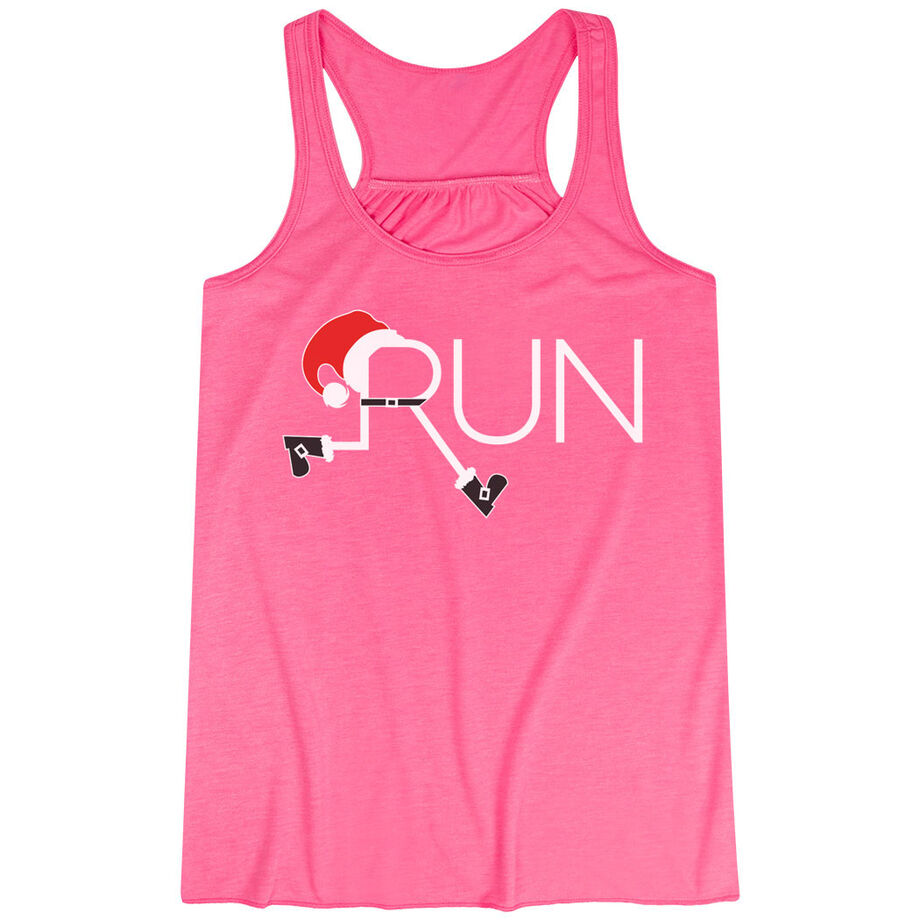 Flowy Racerback Tank Top - Let's Run For Christmas