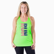 Women's Racerback Performance Tank Top - Patriotic Run