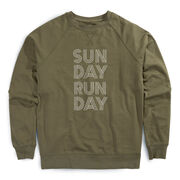 Running Raglan Crew Neck Pullover - Sunday Runday (Stacked)