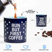 Soleil Home™ Running Porcelain Mug - Run but First Coffee