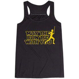 Flowy Racerback Tank Top - May The Run Be With You