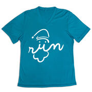 Women's Short Sleeve Tech Tee - Santa Run Face