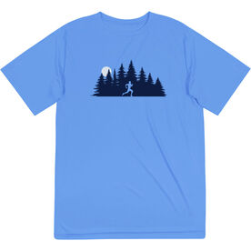 Men's Running Short Sleeve Performance Tee - Moonlit Run (Male)
