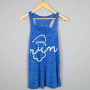 Flowy Racerback Tank Top - Santa Run Face