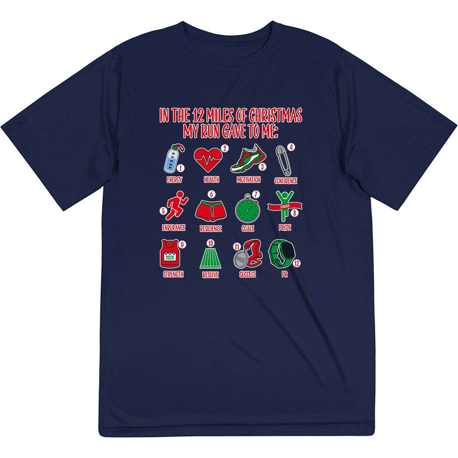Men's Running Short Sleeve Performance Tee - The 12 Miles of Christmas