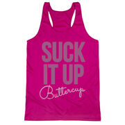 Women's Racerback Performance Tank Top - Suck It Up Buttercup