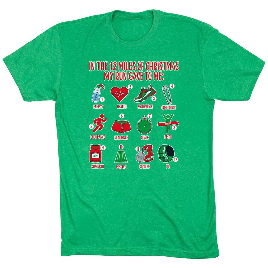 Running Short Sleeve T-Shirt - The 12 Miles of Christmas
