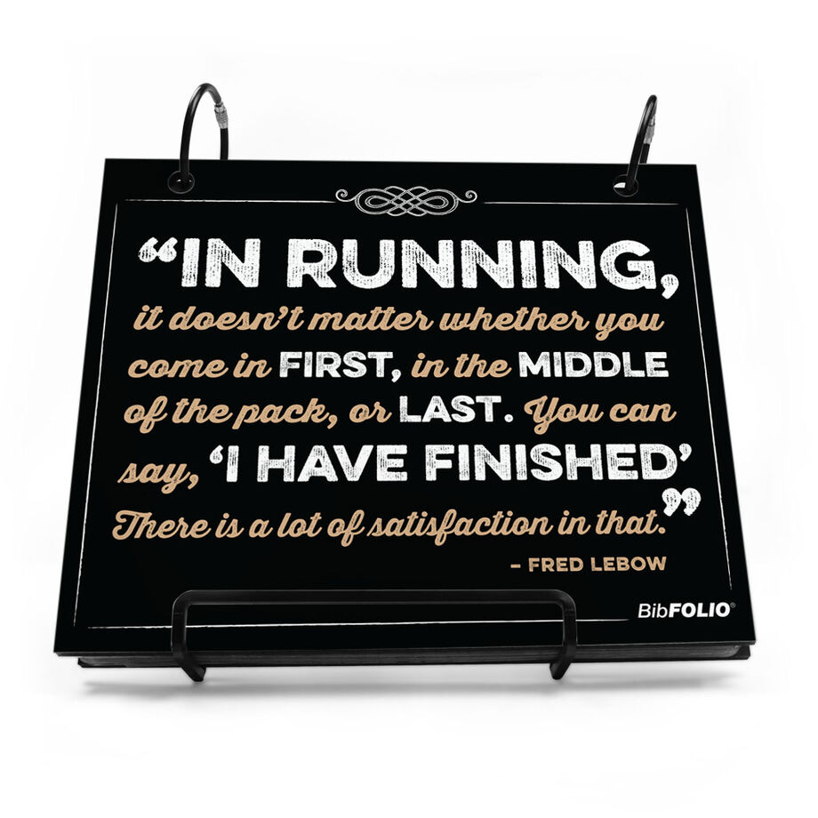 BibFOLIO&reg; Race Bib Album - In Running - Personalization Image