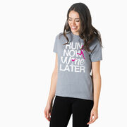 Running Short Sleeve T-Shirt - Run Now Wine Later (Bold)