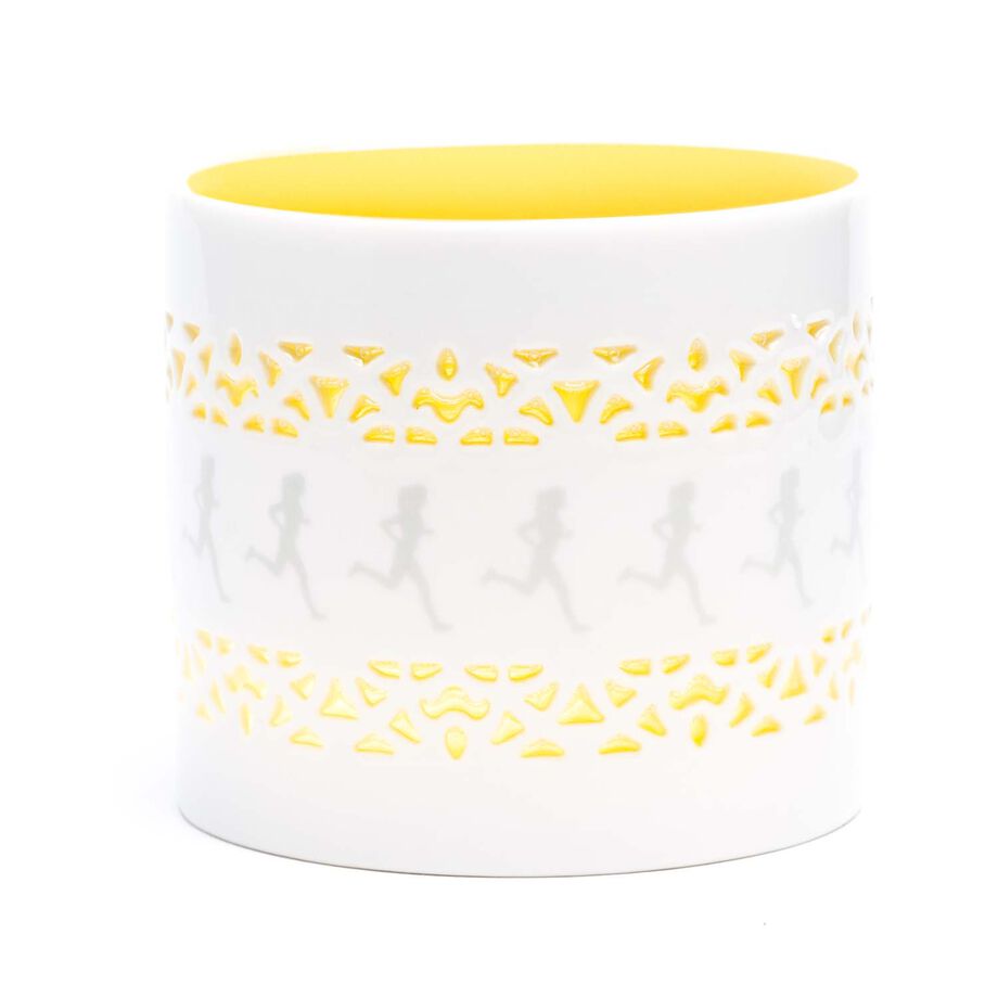 Soleil Home™ Running Porcelain Candle Holder - Runner Girl