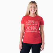Women's Everyday Runners Tee -  May All Your Miles Be Merry and Bright