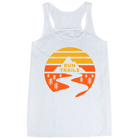 Flowy Racerback Tank Top - Run Trails Sunset