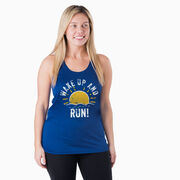 Women's Racerback Performance Tank Top - Wake Up And Run