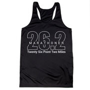 Women's Racerback Performance Tank Top - Marathoner 26.2 Miles 