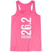 Flowy Racerback Tank Top - Chicago 26.2 Vertical