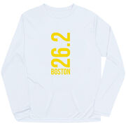 Men's Running Long Sleeve Tech Tee - Boston 26.2 Vertical