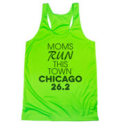 Women's Racerback Performance Tank Top - Moms Run This Town Chicago 26.2