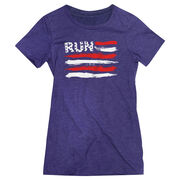 Women's Everyday Runners Tee - Run For The Red White and Blue