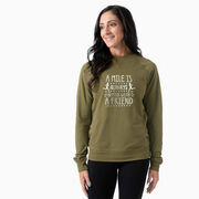 Running Raglan Crew Neck Pullover - A Mile Is Always Better With A Friend