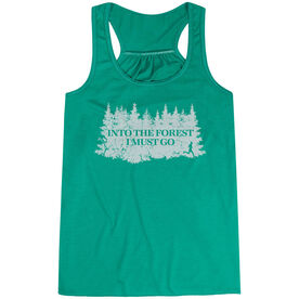 Flowy Racerback Tank Top - Into the Forest I Must Go Running