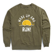 Running Raglan Crew Neck Pullover - Wake Up And Run