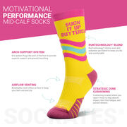 Socrates&reg; Mid-Calf Socks - Suck It Up Buttercup