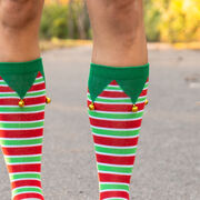 Running Woven Mid-Calf Socks - Jingle Bell