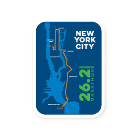Running Sticker - New York 26.2 Map