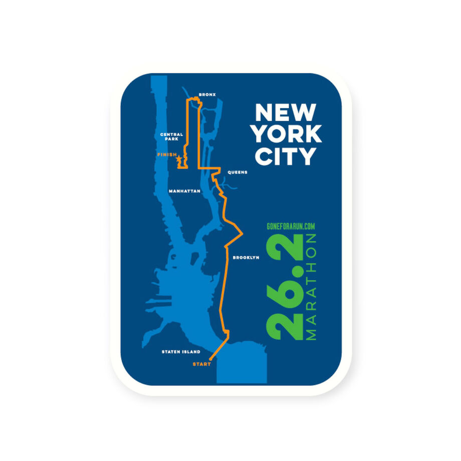 Running Sticker - New York 26.2 Map