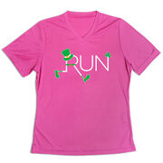Women's Short Sleeve Tech Tee - Let's Run Lucky