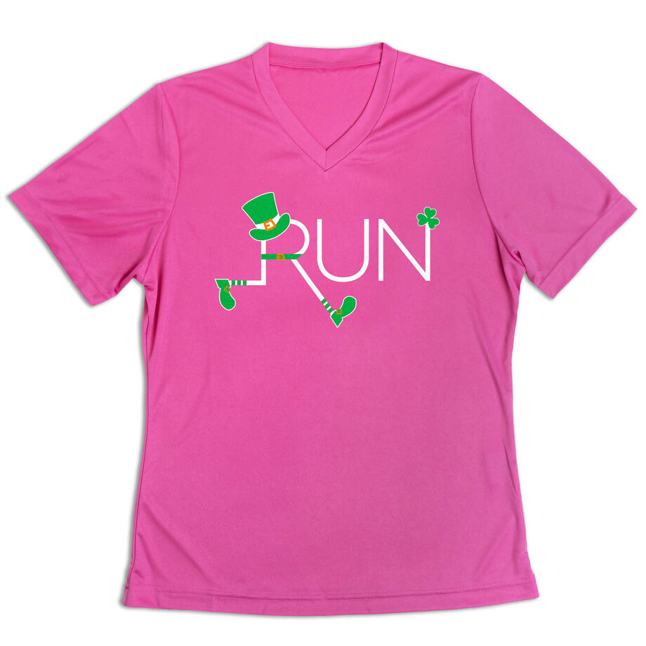 Women's Short Sleeve Tech Tee - Let's Run Lucky