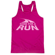 Women's Racerback Performance Tank Top - Gone For a Run&reg; White Logo