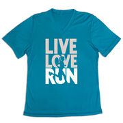 Women's Short Sleeve Tech Tee - Live Love Run Silhouette