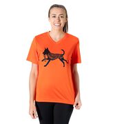 Women's Short Sleeve Tech Tee - I'd Rather Be Running with My Dog