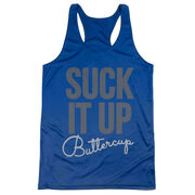 Women's Racerback Performance Tank Top - Suck It Up Buttercup