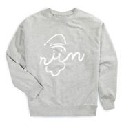Running Raglan Crew Neck Pullover - Santa Run Face