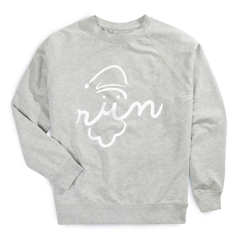 Running Raglan Crew Neck Pullover - Santa Run Face