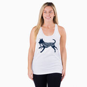 Women's Racerback Performance Tank Top - I'd Rather Be Running with My Dog