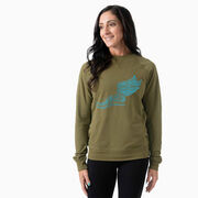 Cross Country Raglan Crew Neck Pullover - Winged Foot Inspirational Words