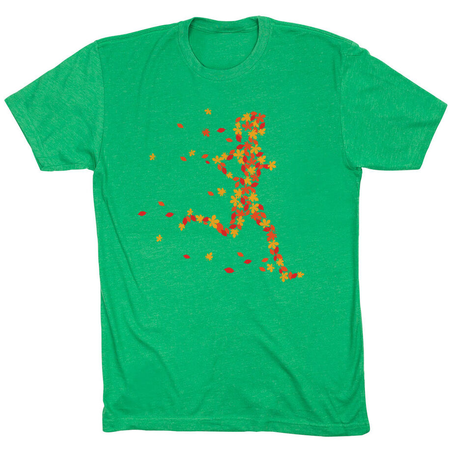 Running Short Sleeve T-Shirt - Autumn Runner Girl