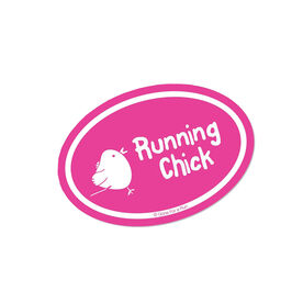 Running Chick Pink Mini Car Magnet - Fun Size