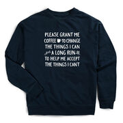 Running Raglan Crew Neck Pullover - Please Grant Me Coffee