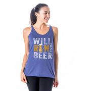 Women's Everyday Tank Top - Will Run For Beer