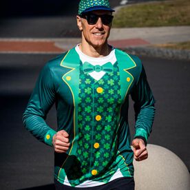 Men's Running Long Sleeve Performance Tee - Leprechaun