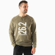 Running Raglan Crew Neck Pullover - 26.2 Marathon Vertical